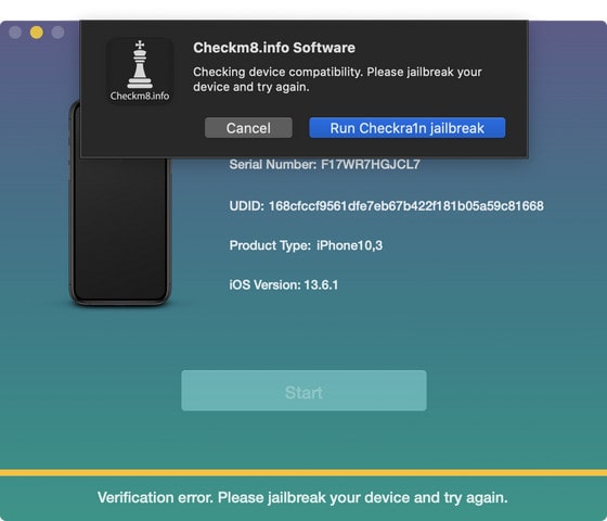 Run Checkra1n Jailbreak